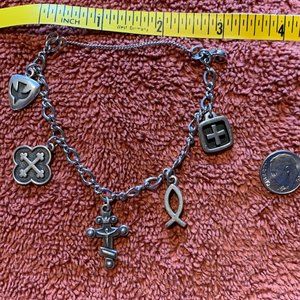Retired James Avery Faith Charm Bracelet